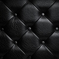 Black leather upholstery with diamond pattern