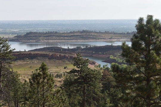 Fort Collins Reservoir viewed from Lory State Park Colorado