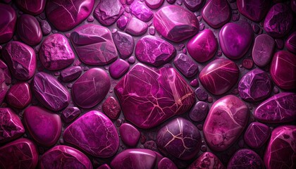 High resolution seamless background featuring dark magenta natural stone texture, ideal for digital design, wallpapers, 3D rendering, graphic projects, website backgrounds, artistic compositions, pres
