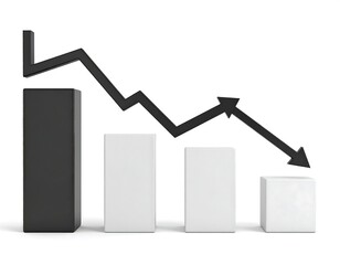 Graph showing declining trend