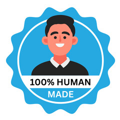 100 percent self made human made friendly worker