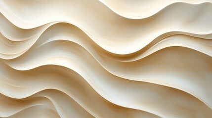Fototapeta premium Smooth clay surface ceramic texture with flowing organic waves neutral cream tones perfect for eco-conscious web design backgrounds and branding materials