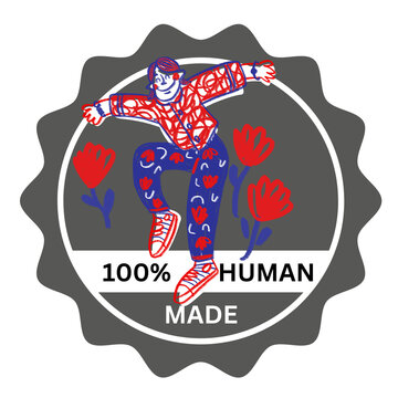 100 percent self made human made gym sticker