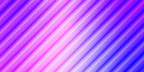 Bright gradient neon diagonal lines abstract background. Vibrant gradient diagonal stripe pattern in pink, purple, and blue tones, modern abstract vector background with dynamic 3D depth effect