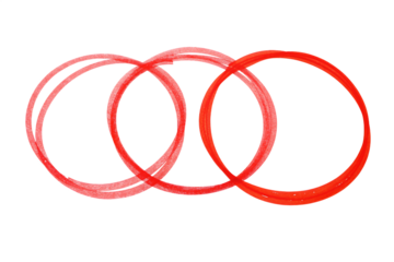 highlight hand drawing different circles isolated on white background, png, ai generated