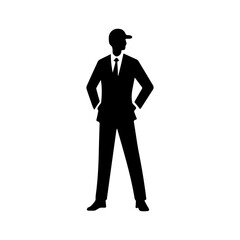 Obraz premium Modern Minimalist Men Coaching Baseball Icon, Flat Silhouette of a Team Training Vector for Athletic Illustration Design