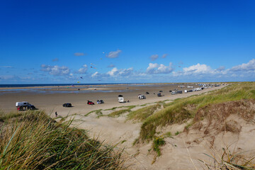 Blick auf den Strand Lakolk auf der Insel Römö in Dänemark