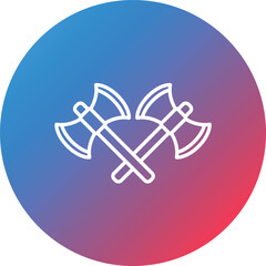 Axe Line Gradient Circle Background Icon