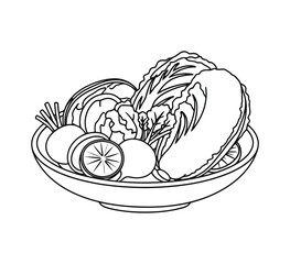 Bowl of fresh vegetables, a healthy food option