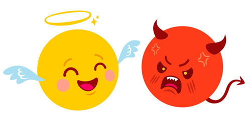 Fototapeta premium Funny and angry smiles