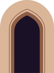 Gothic archway entrance concept architectural design element vector