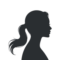 Woman Profile Silhouette Ponytail Hairstyle Portrait Head Elegance Fashion