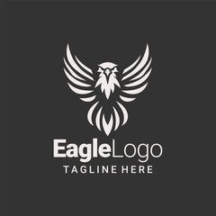 Classy Black White Eagle Emblem