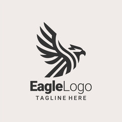 Fototapeta premium Futuristic Eagle Branding Logo Design