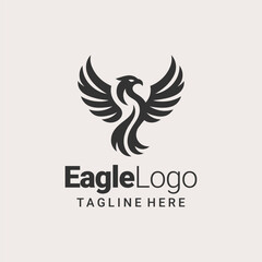 Modern Artistic Eagle Logo Symbol