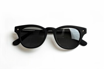 Sleek Black Sunglasses Fashion Accessory Classic Style Modern Eyewear UV on transparent background