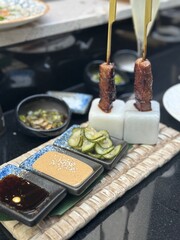pork rib skewers