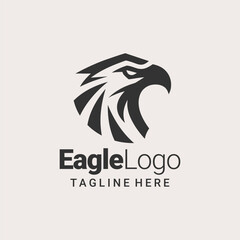 Strong Black White Eagle Icon