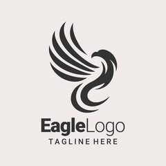 Elegant Monochrome Eagle Logo Design