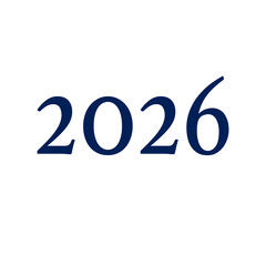 2026 Classic Navy Blue Serif Font on White Background