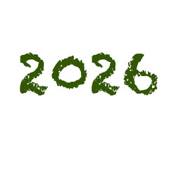 2026 Green Grunge Textured