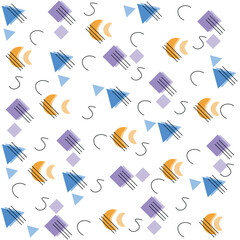 Seamless Abstract Geometric Pattern- Modern colorful Shapes Design