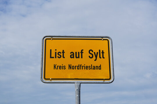Ortsschild List auf Sylt - Kreis Nordfriesland