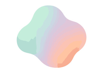 Vector blending green lilac peach illustration organic pastel together gradients blob