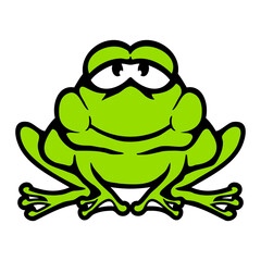 Frog Toad Smiles cheerfully silly cheeky happy fun Drawing Comic
