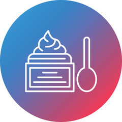 Body Scrub Line Gradient Circle Background Icon