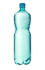 Plastic water bottle keeping hydrated with fresh liquid
