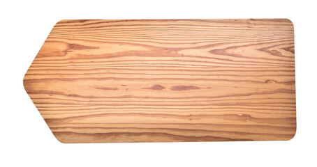 Wooden cutting board with natural wood grain texture