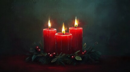 Chihuahua Dog in Festive Holiday Hat for Christmas Celebration with Sparkly Red and Green Eyes