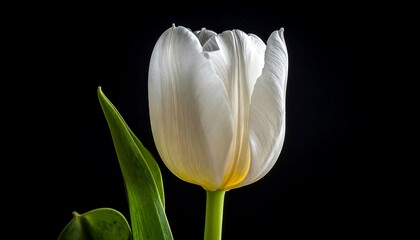Close-up of a pristine white tulip (1)