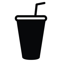 Obraz premium beverage cup icon vector icon on white background