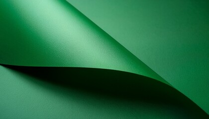 The Green Paper Is Curled Into A Wavy Shape