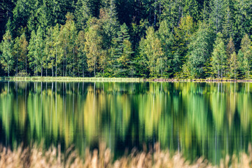 Autumn at Saint Ana Lake. Transylvania, Romania, Europe.
