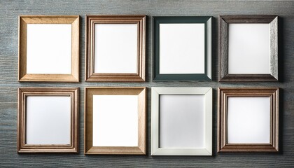 Eight Blank Picture Frames
