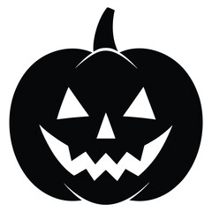 halloween pumpkin icon  vector icon on whitr backg
