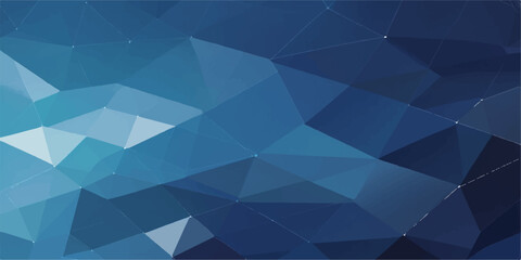 Obraz premium Geometric blue triangle pattern vector illustration for a stylish digital light diamond ice glass mosaic backdrop
