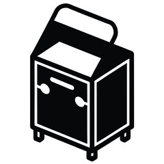 milk cooler vector icon on white background