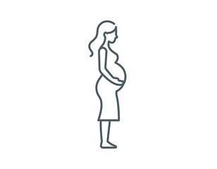 Pregnant woman profile