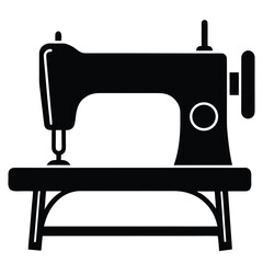 sewing machine table vector icon on white backgrou