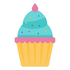 cupcake isolated on white