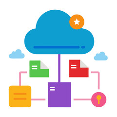 cloud computing concept illustration design