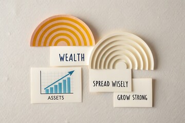 Origami Financial Bar Chart Representing Wealth Assets Growth