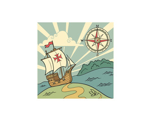 Columbus day vector, Happy Columbus day vector Free SVG Download