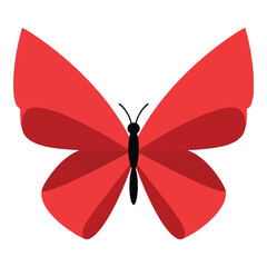 Vector art of red butterfly