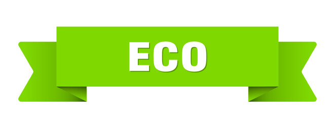 Obraz premium eco ribbon isolated on transparent background. eco ribbon