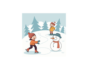 premium vector set of happy kids playing Free SVG Download